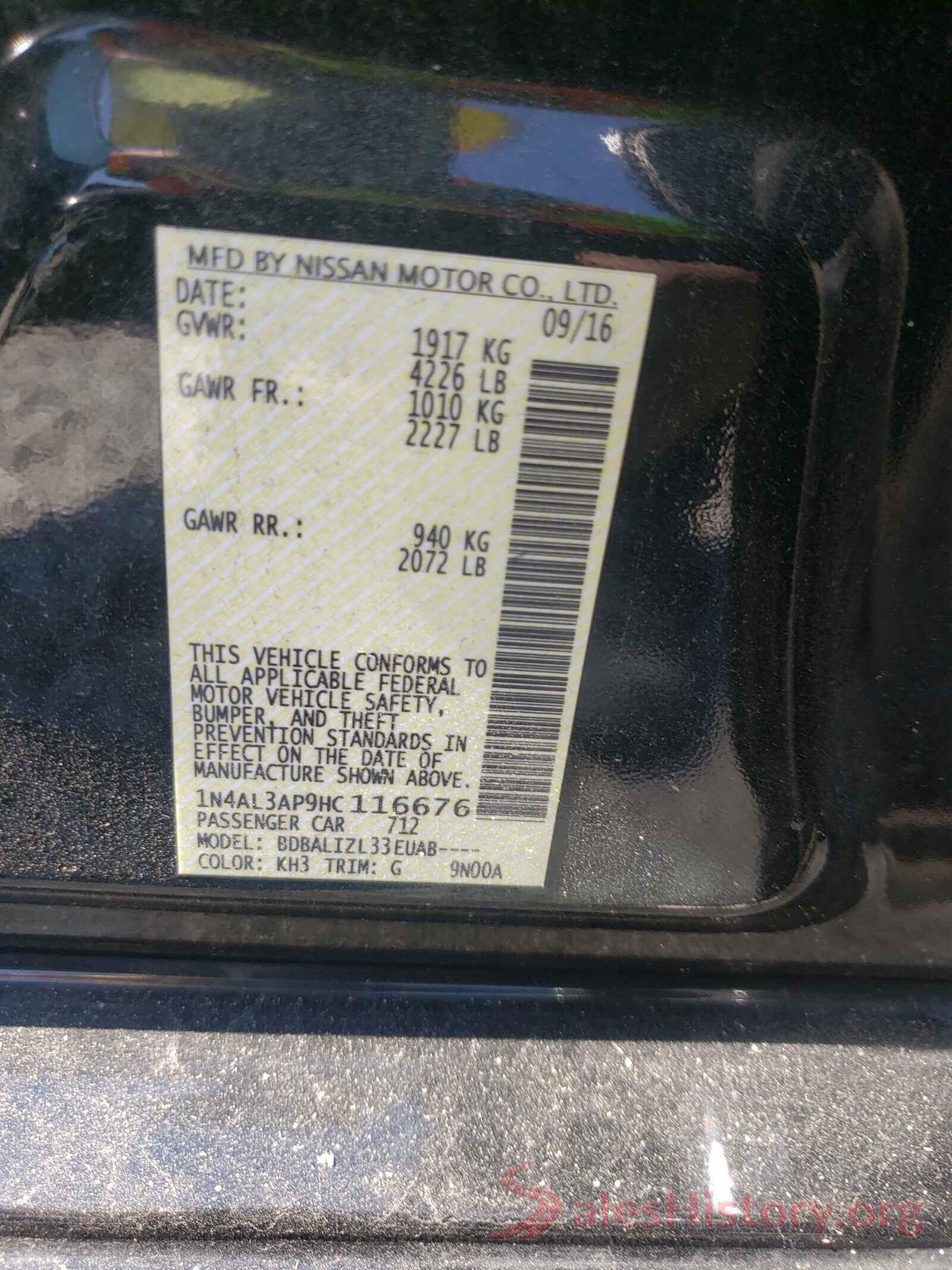 1N4AL3AP9HC116676 2017 NISSAN ALTIMA