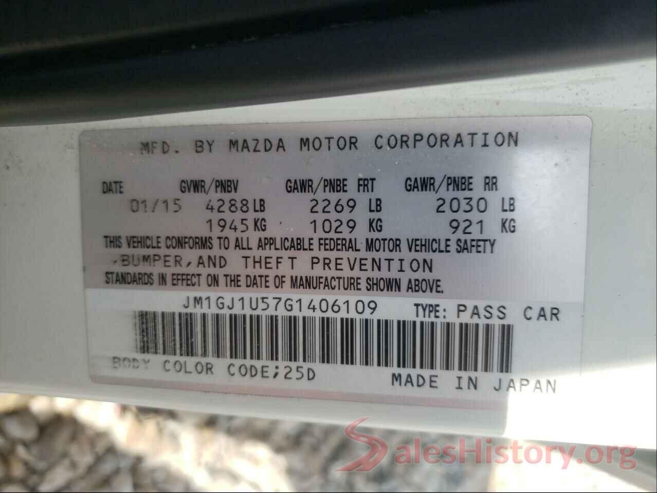 JM1GJ1U57G1406109 2016 MAZDA 6