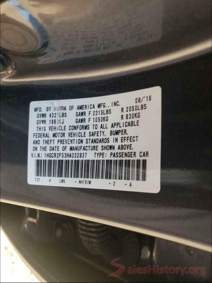 1HGCR2F53HA032837 2017 HONDA ACCORD