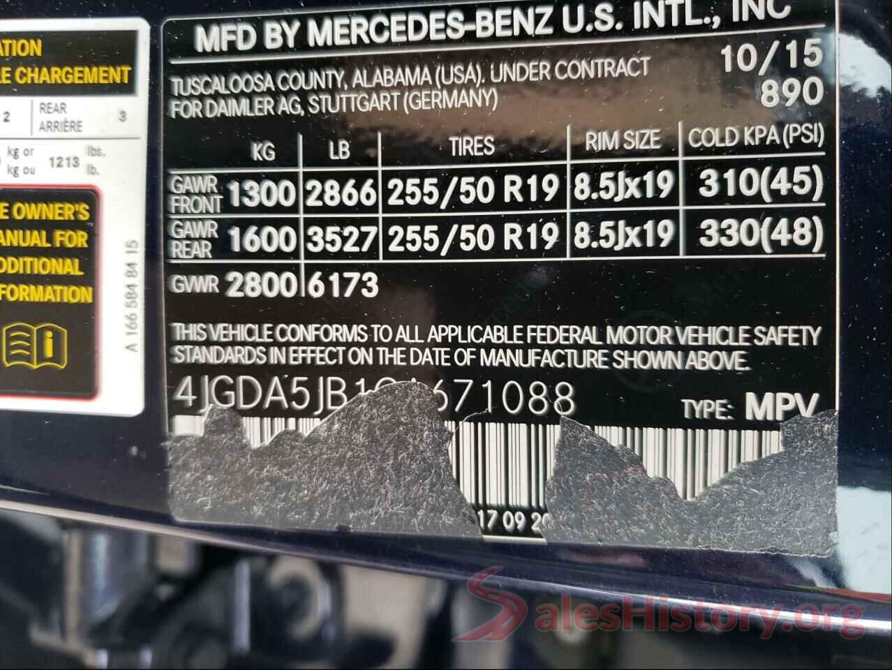 4JGDA5JB1GA671088 2016 MERCEDES-BENZ G CLASS