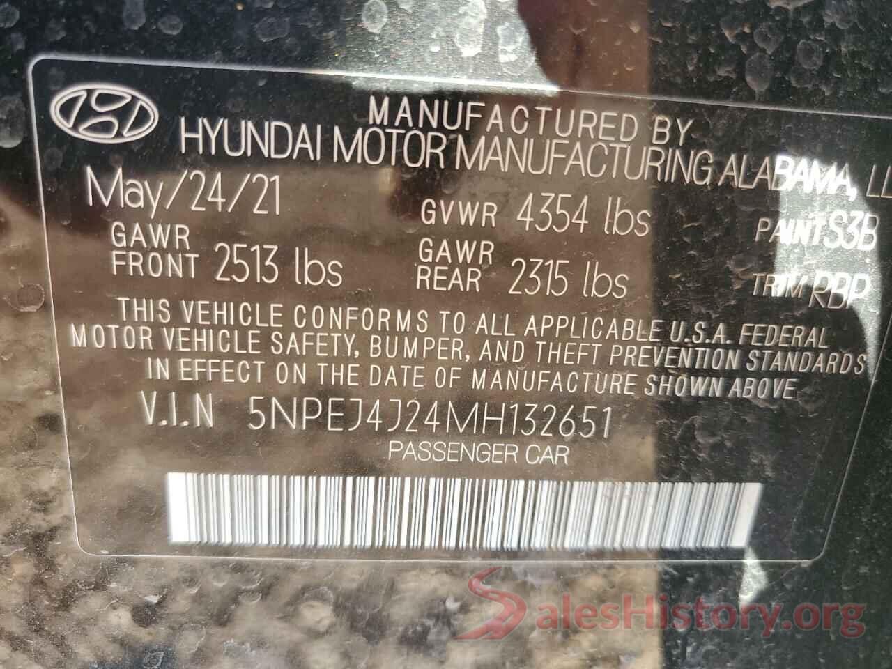 5NPEJ4J24MH132651 2021 HYUNDAI SONATA