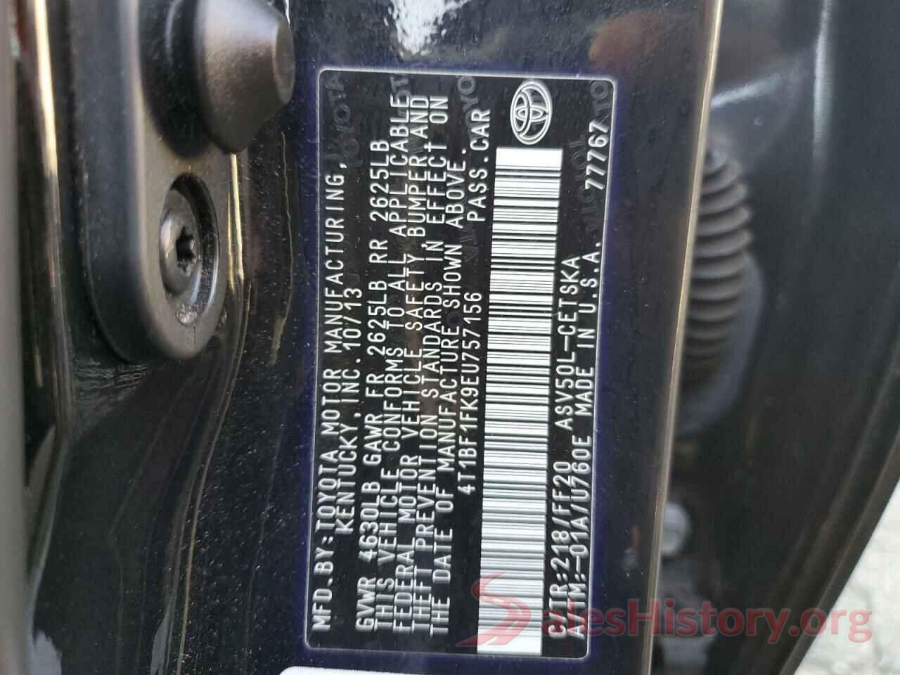 4T1BF1FK9EU757156 2014 TOYOTA CAMRY