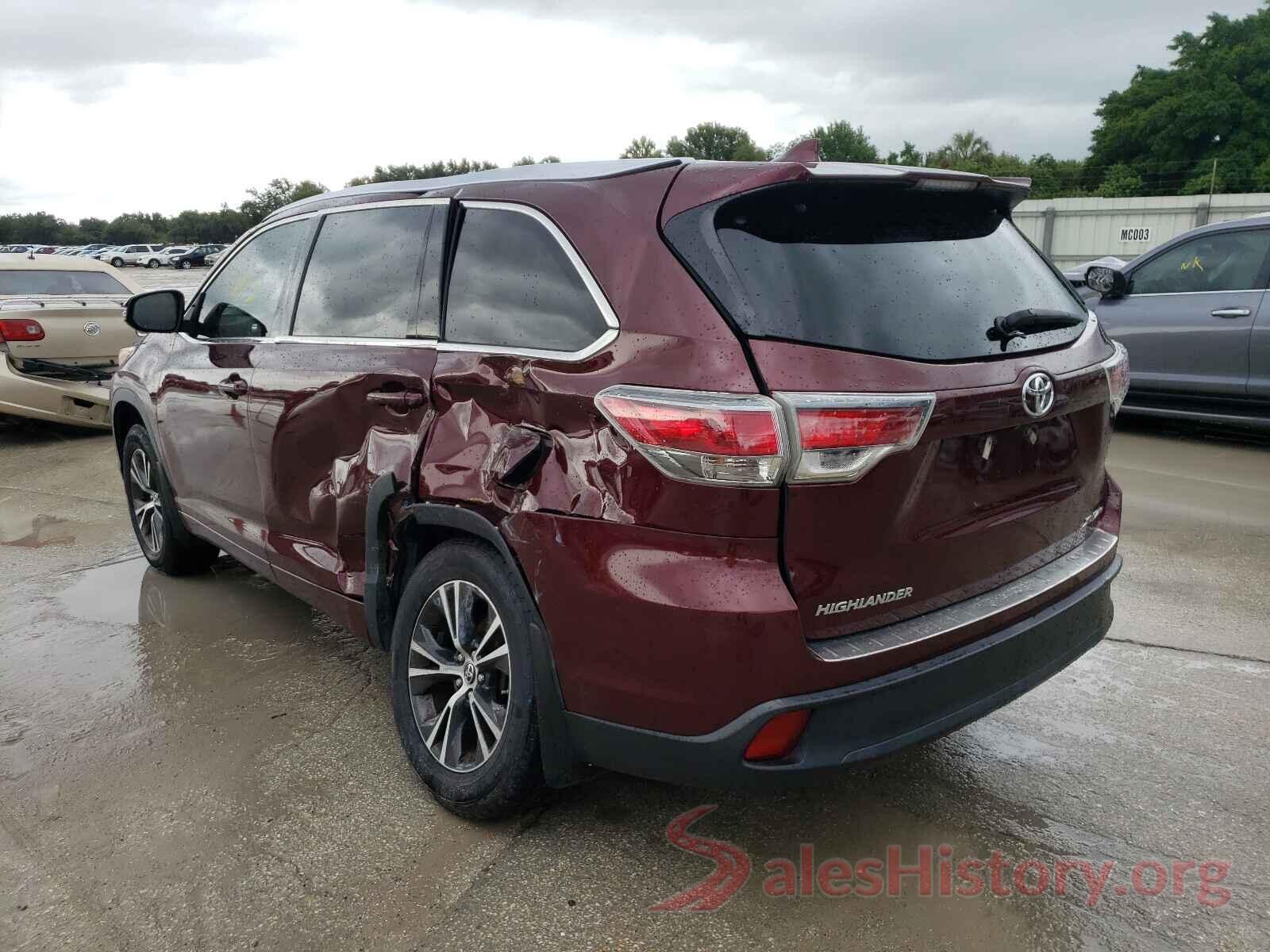 5TDJKRFH0GS228586 2016 TOYOTA HIGHLANDER