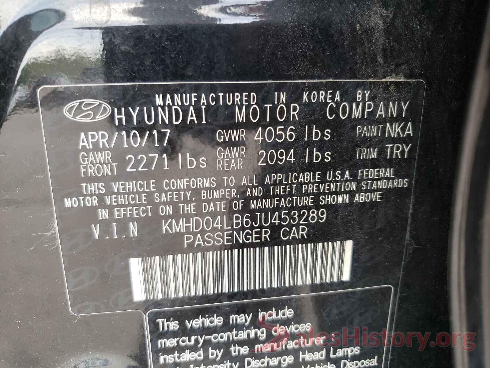 KMHD04LB6JU453289 2018 HYUNDAI ELANTRA