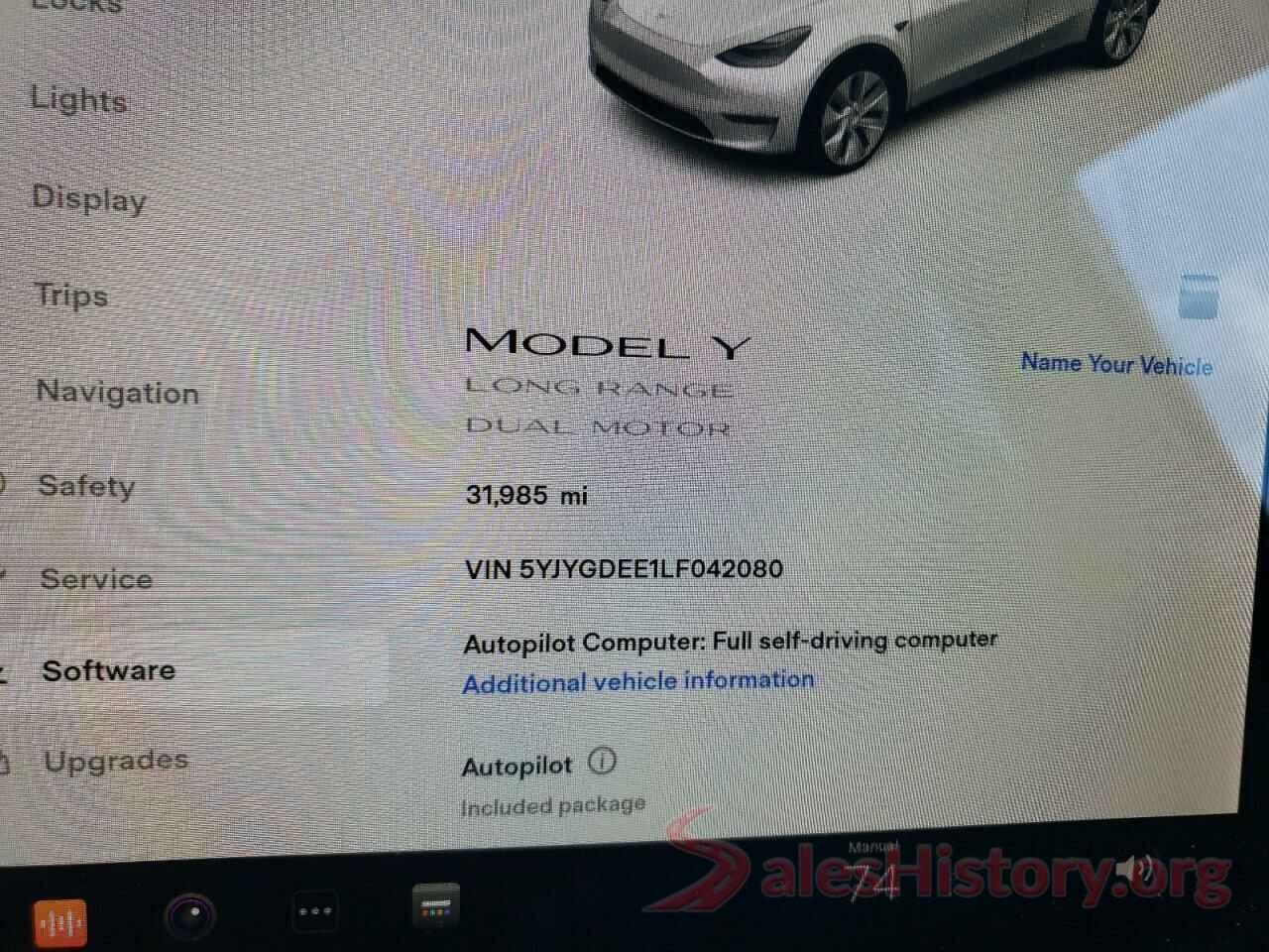 5YJYGDEE1LF042080 2020 TESLA MODEL Y