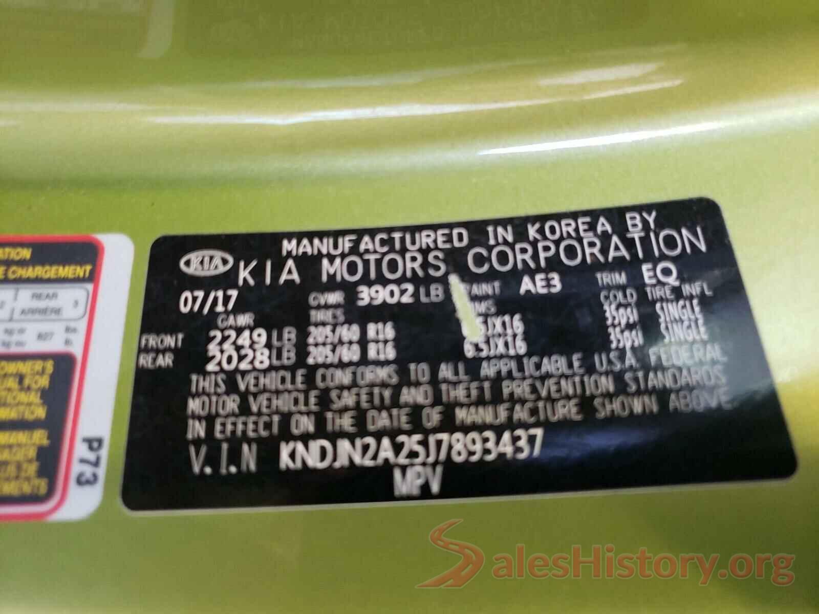 KNDJN2A25J7893437 2018 KIA SOUL