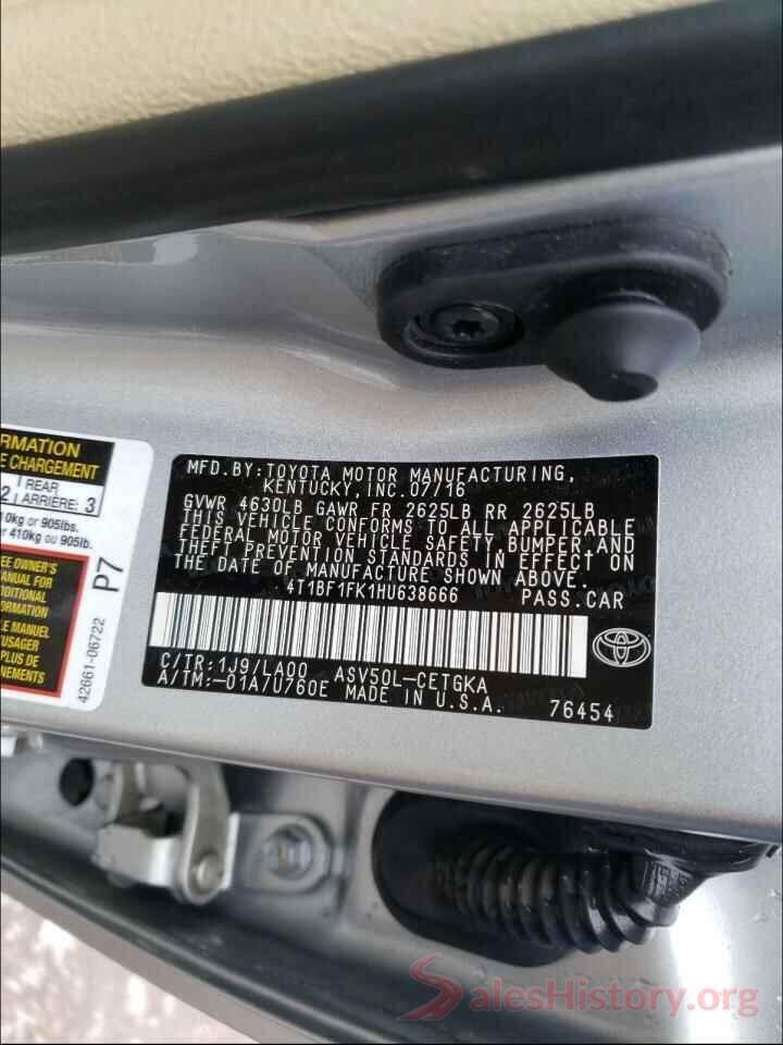 4T1BF1FK1HU638666 2017 TOYOTA CAMRY