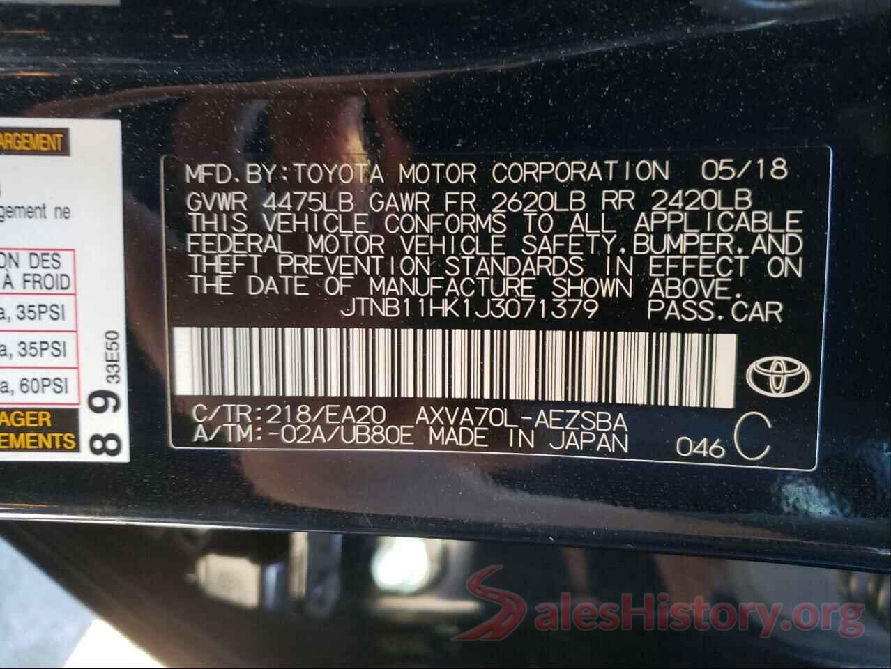 JTNB11HK1J3071379 2018 TOYOTA CAMRY