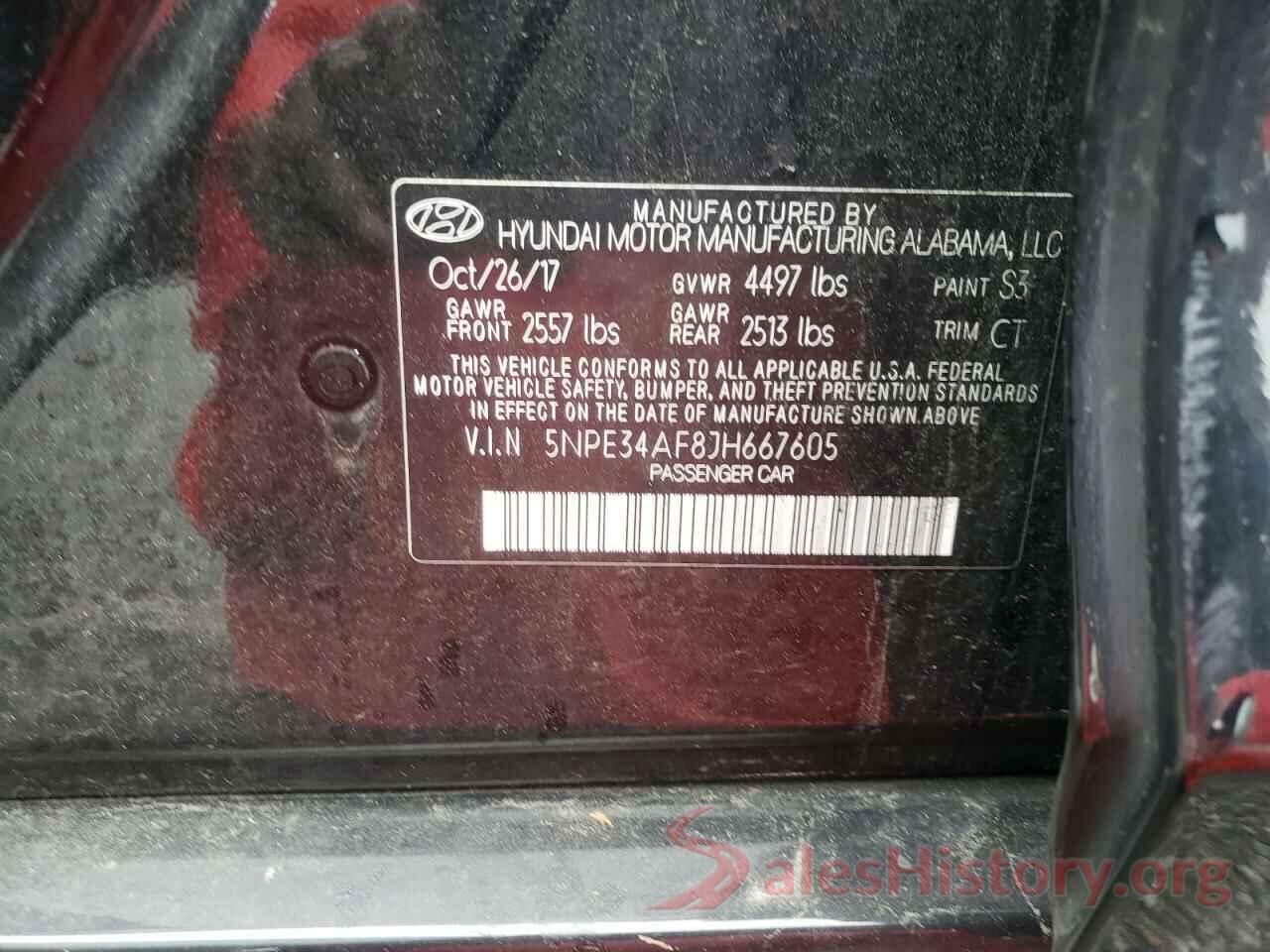 5NPE34AF8JH667605 2018 HYUNDAI SONATA