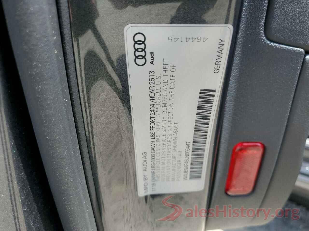 WAUENAF45LN005447 2020 AUDI A4