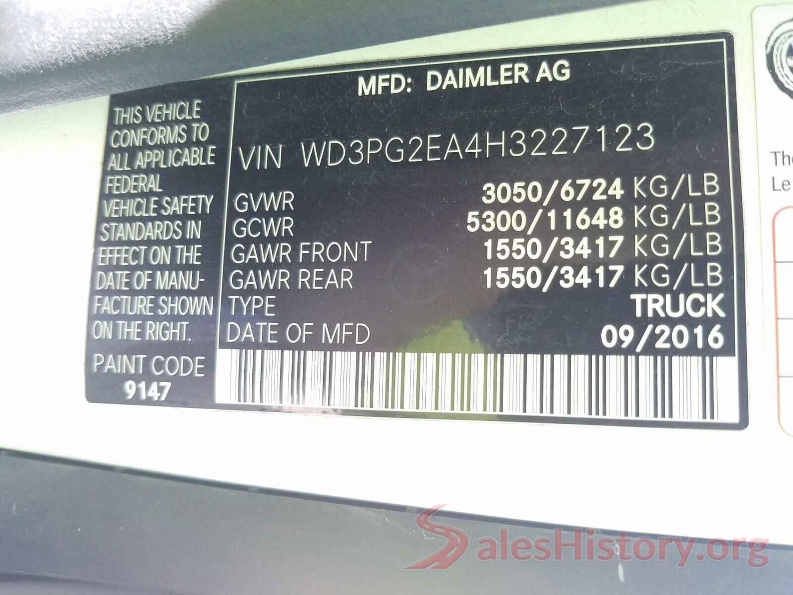 WD3PG2EA4H3227123 2017 MERCEDES-BENZ ALL OTHER