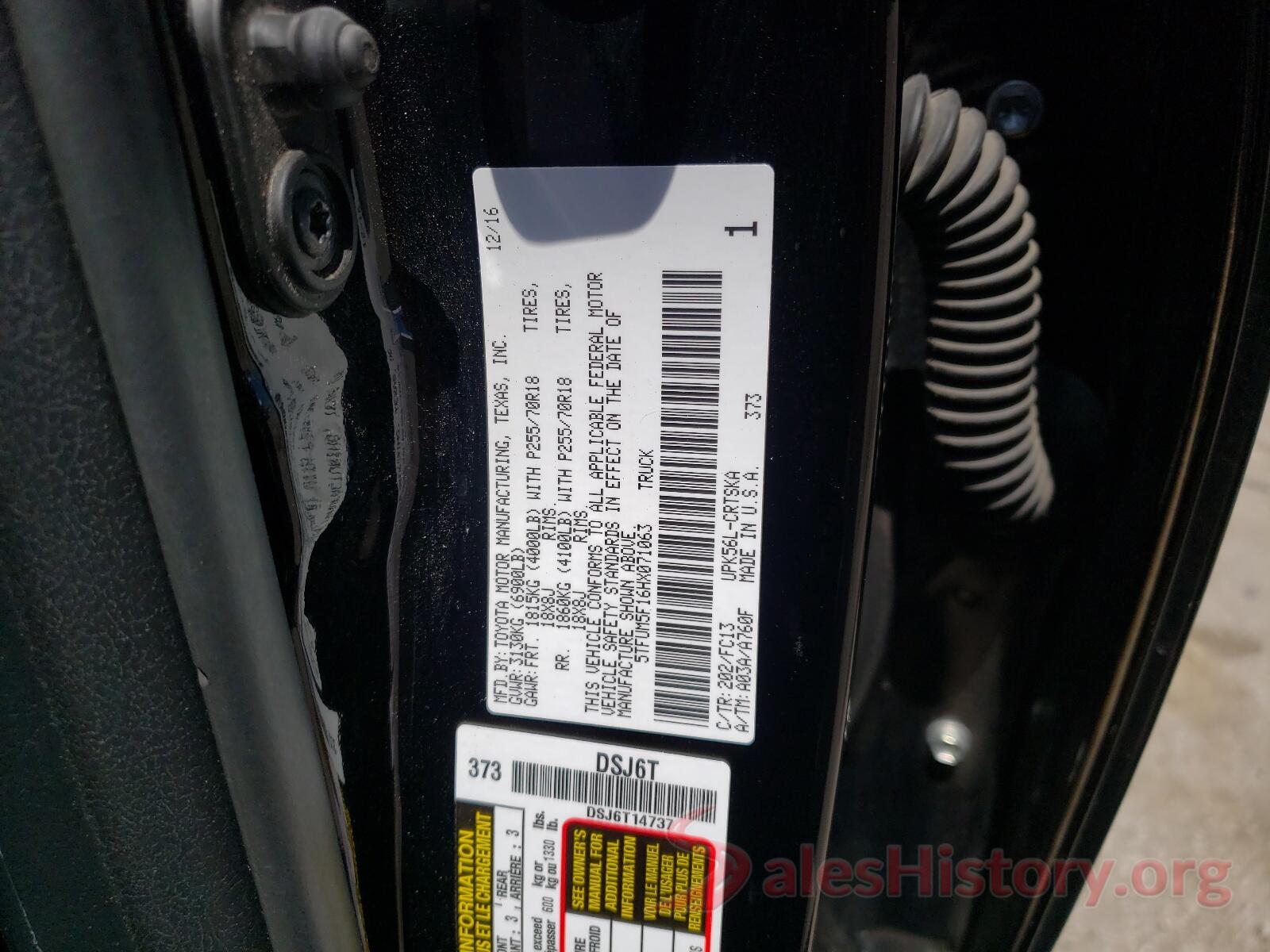 5TFUM5F16HX071063 2017 TOYOTA TUNDRA