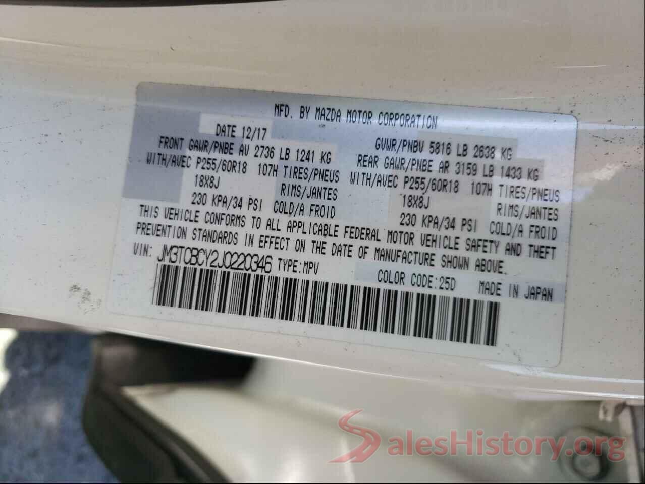 JM3TCBCY2J0220346 2018 MAZDA CX-9