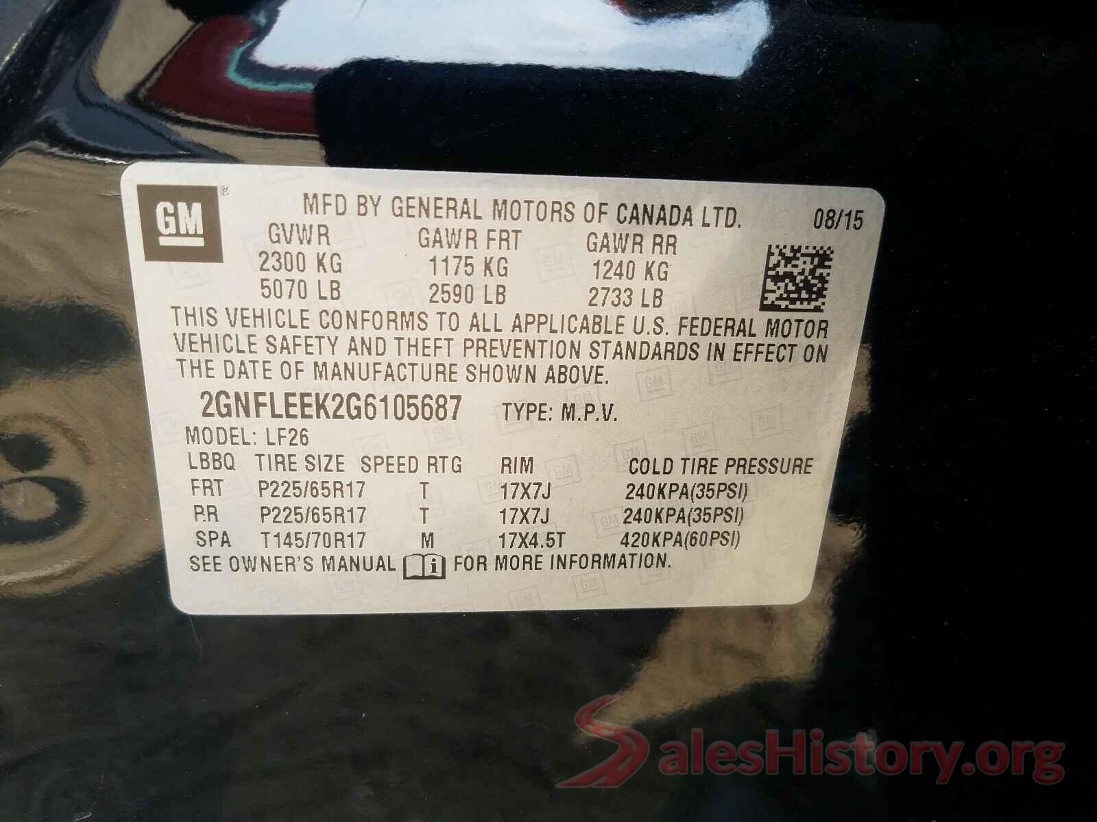 2GNFLEEK2G6105687 2016 CHEVROLET EQUINOX