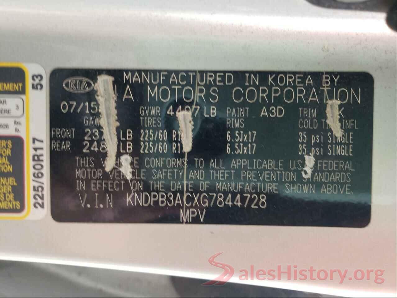 KNDPB3ACXG7844728 2016 KIA SPORTAGE