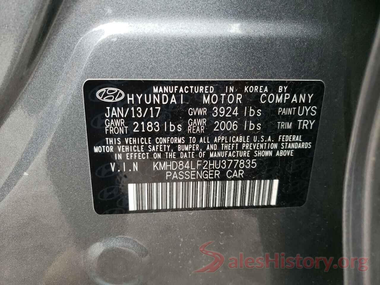 KMHD84LF2HU377835 2017 HYUNDAI ELANTRA