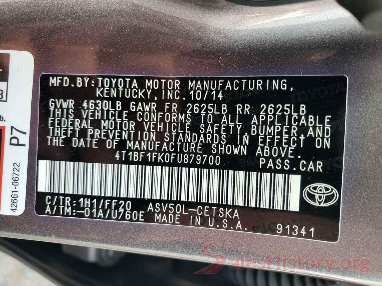 4T1BF1FK0FU879700 2015 TOYOTA CAMRY