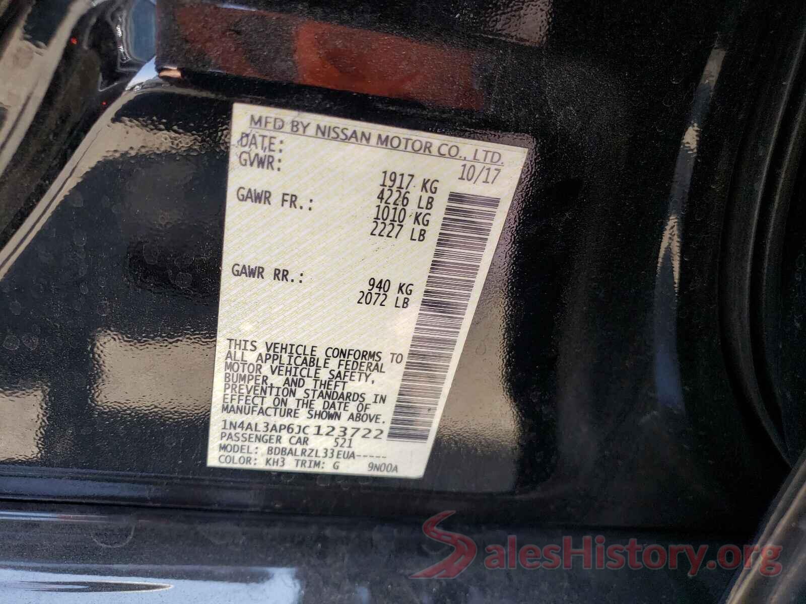 1N4AL3AP6JC123722 2018 NISSAN ALTIMA