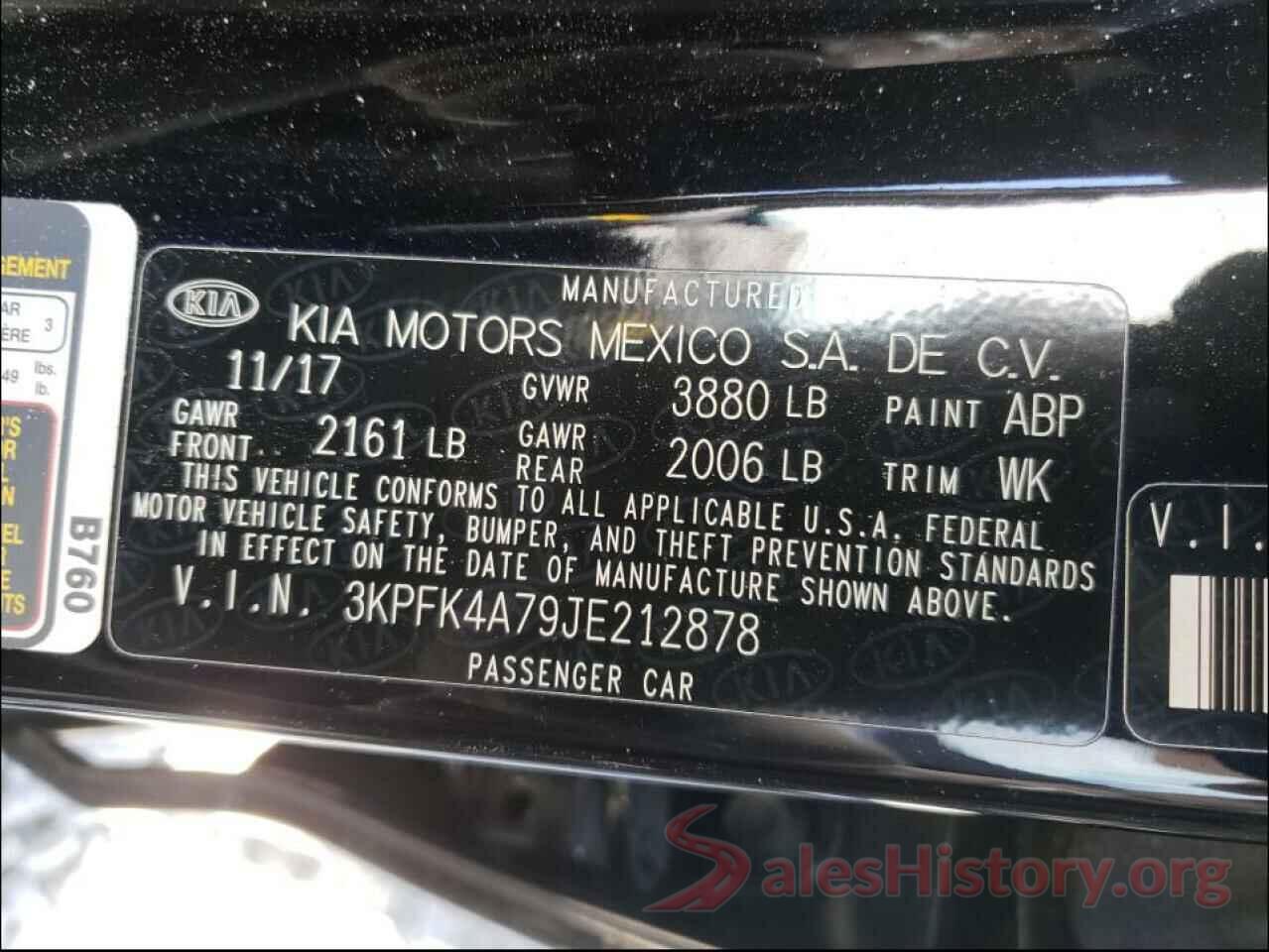 3KPFK4A79JE212878 2018 KIA FORTE