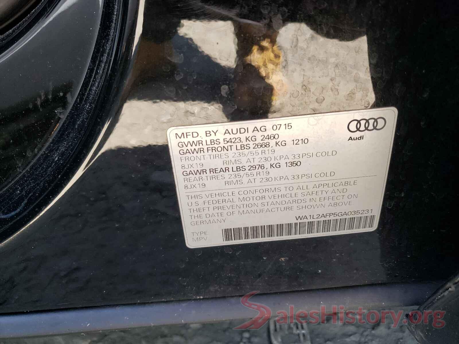 WA1L2AFP5GA035231 2016 AUDI Q5