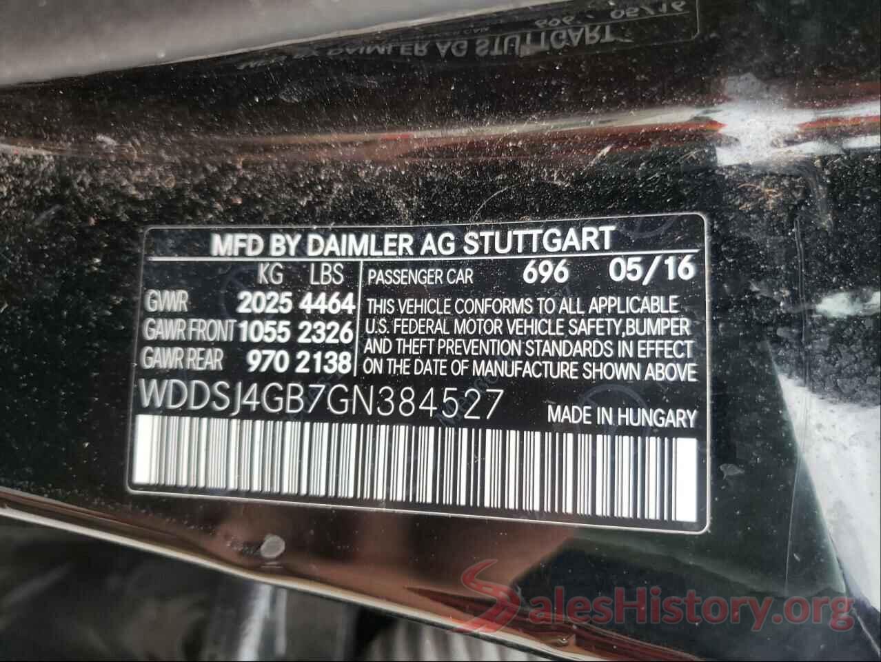 WDDSJ4GB7GN384527 2016 MERCEDES-BENZ C CLASS