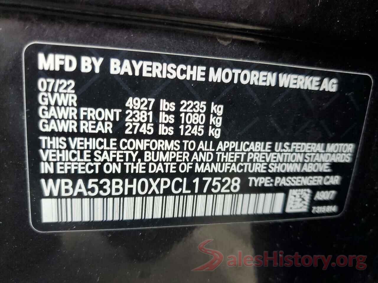 WBA53BH0XPCL17528 2023 BMW 5 SERIES