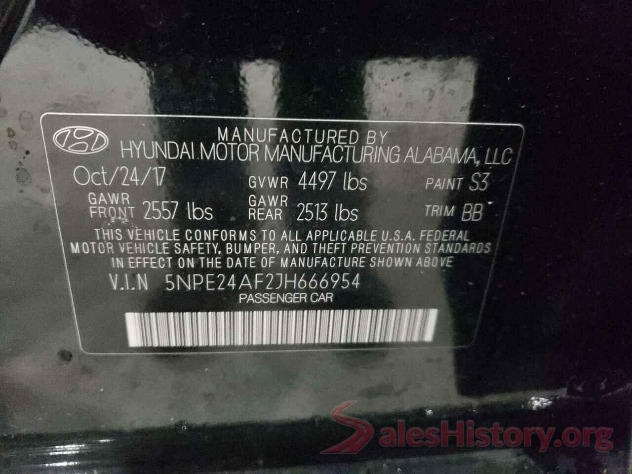 5NPE24AF2JH666954 2018 HYUNDAI SONATA