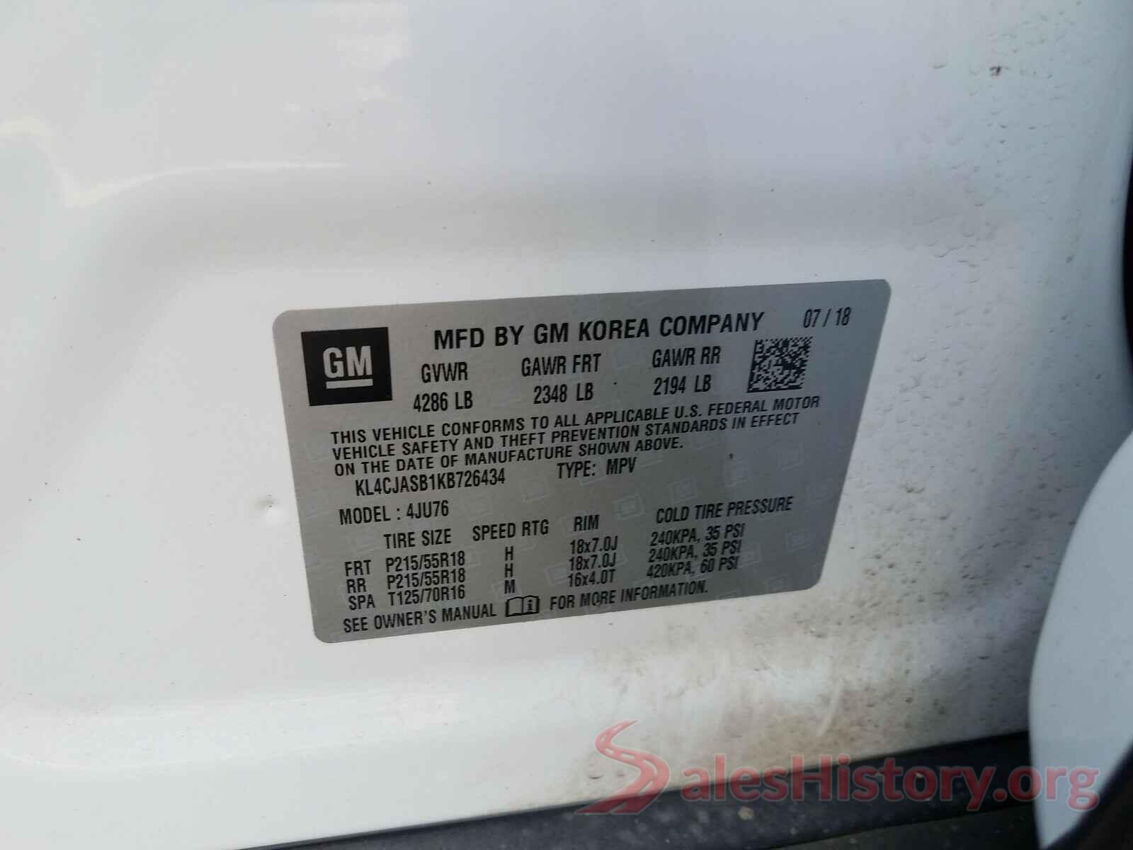 KL4CJASB1KB726434 2019 BUICK ENCORE