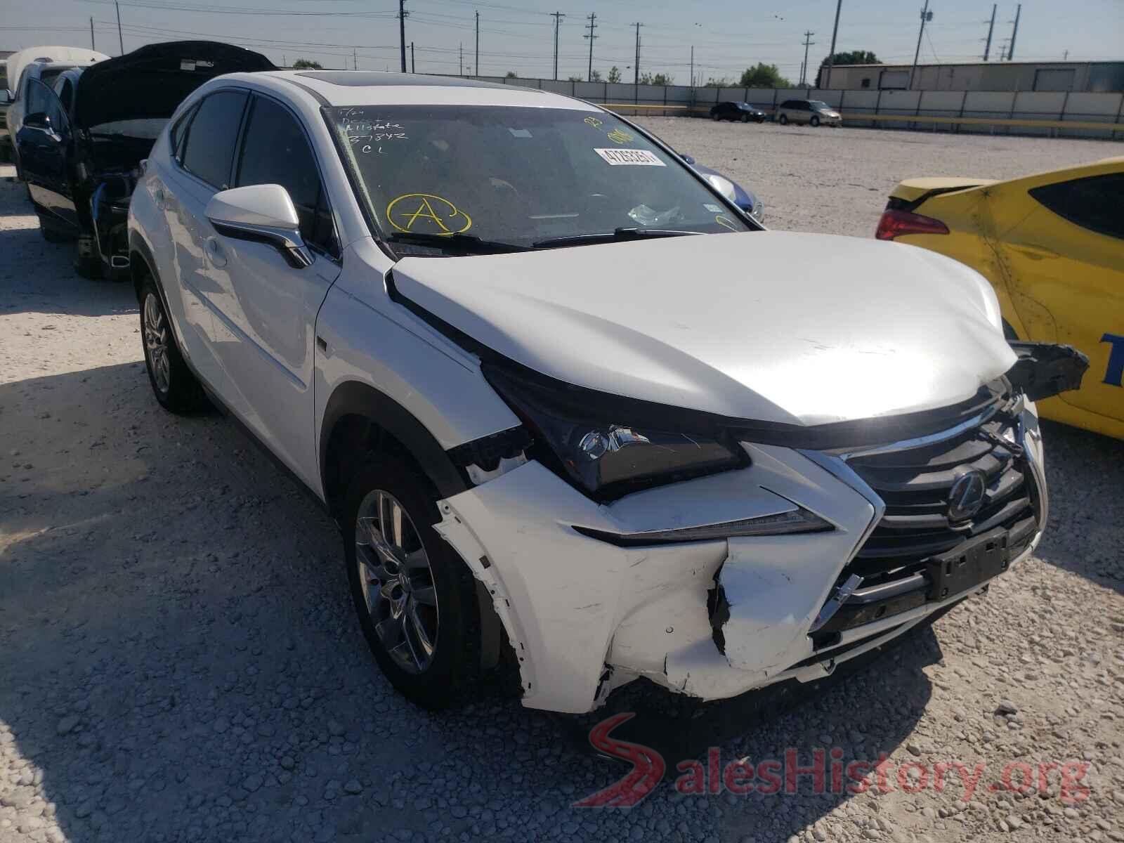 JTJYWRBZ6G2010108 2016 LEXUS NX