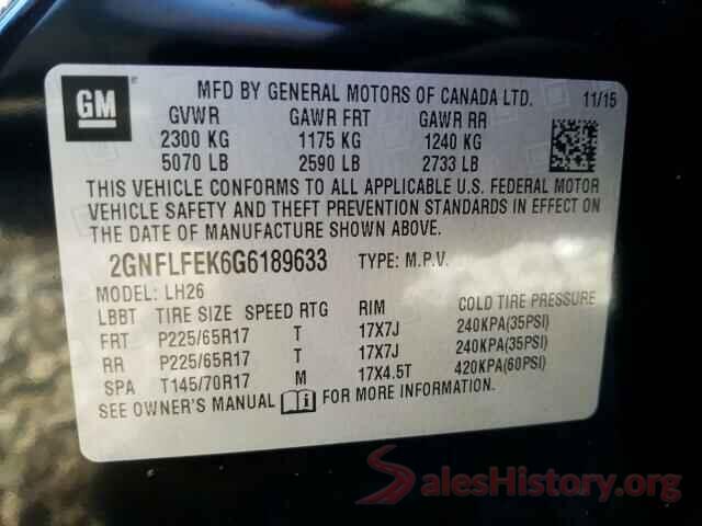 2GNFLFEK6G6189633 2016 CHEVROLET EQUINOX