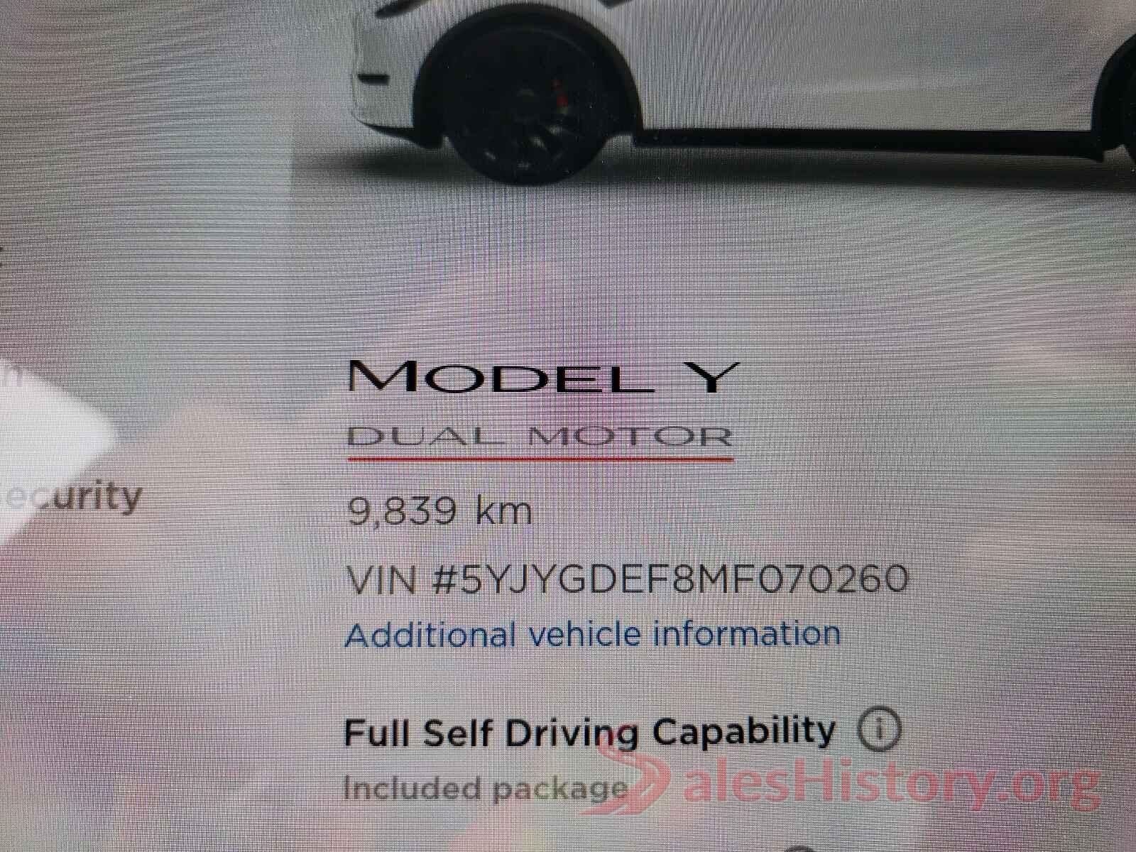 5YJYGDEF8MF070260 2021 TESLA MODEL Y