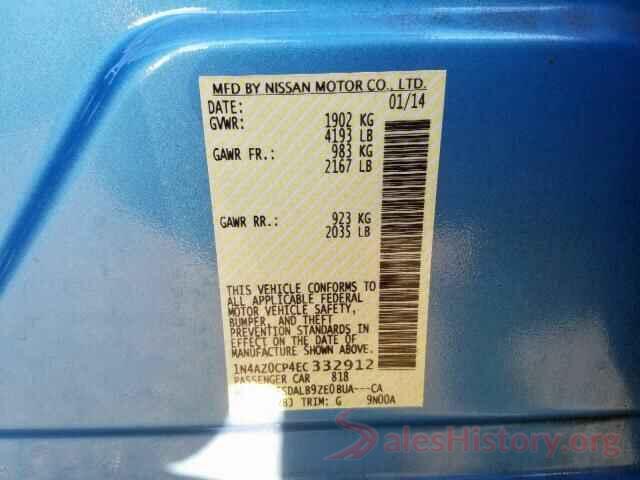 1N4AZ0CP4EC332912 2014 NISSAN LEAF