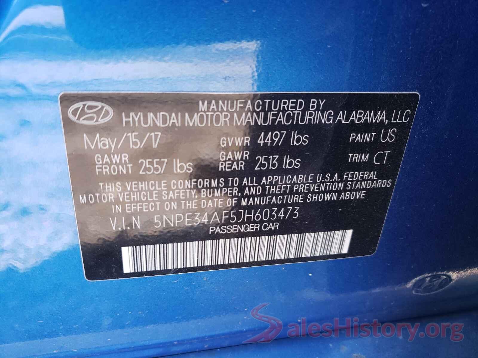 5NPE34AF5JH603473 2018 HYUNDAI SONATA