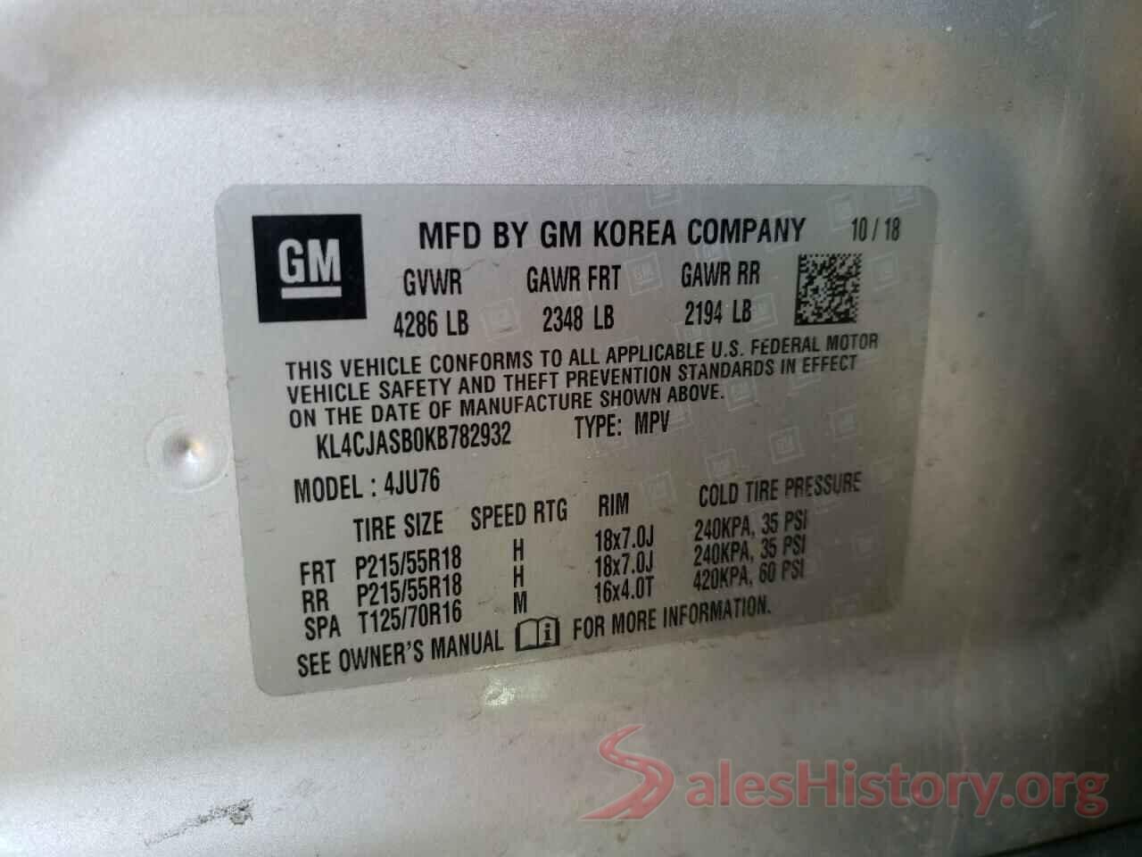 KL4CJASB0KB782932 2019 BUICK ENCORE