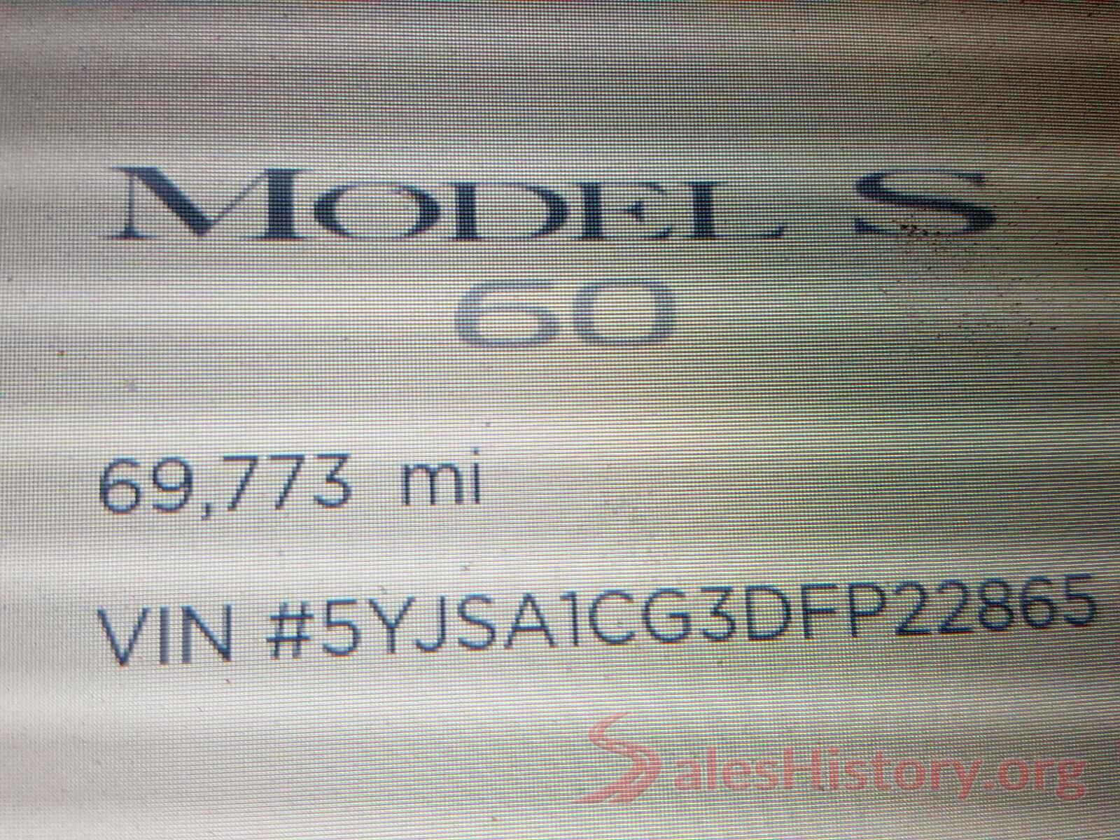 5YJSA1CG3DFP22865 2013 TESLA MODEL S