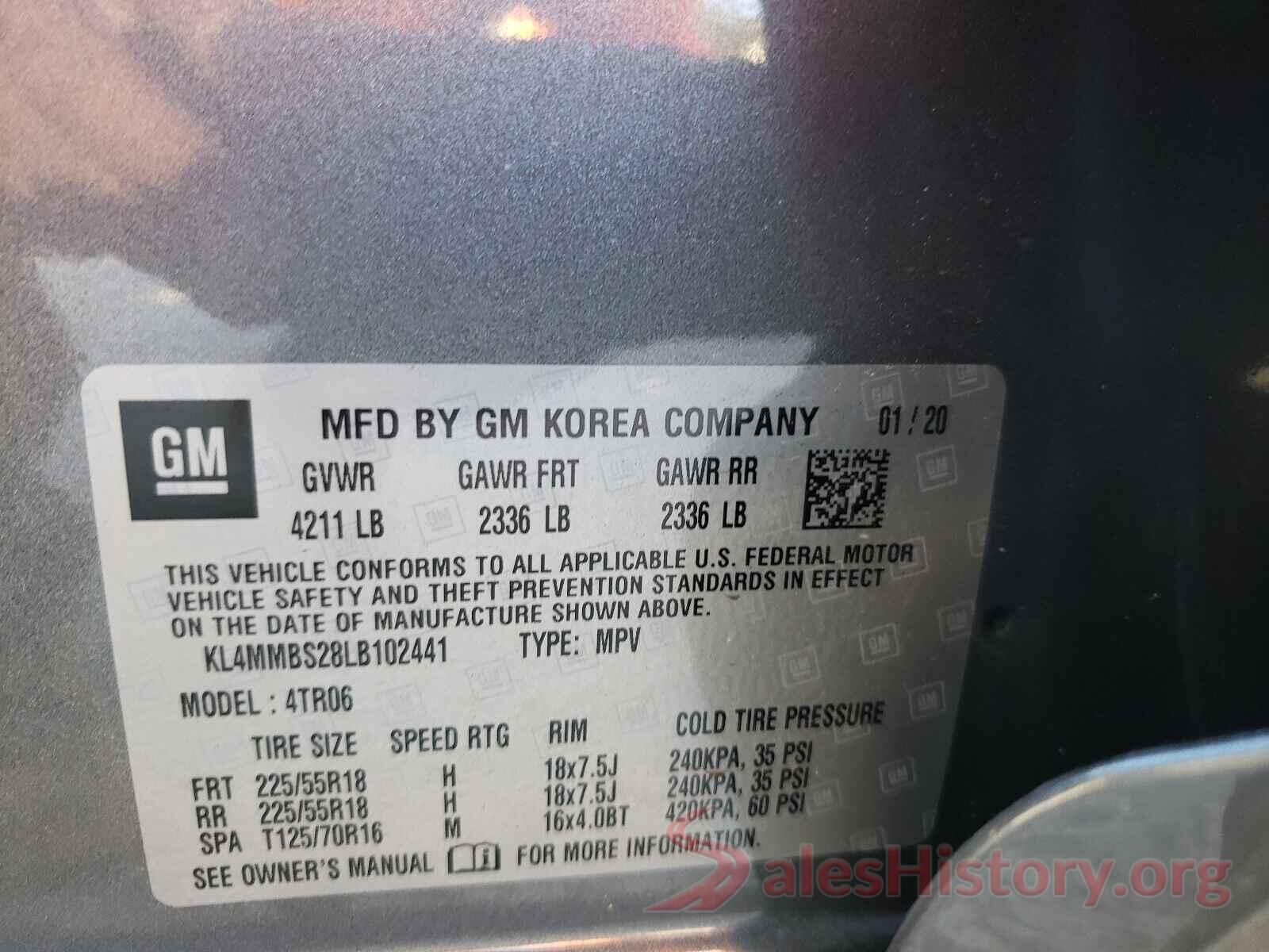 KL4MMBS28LB102441 2020 BUICK ENCORE