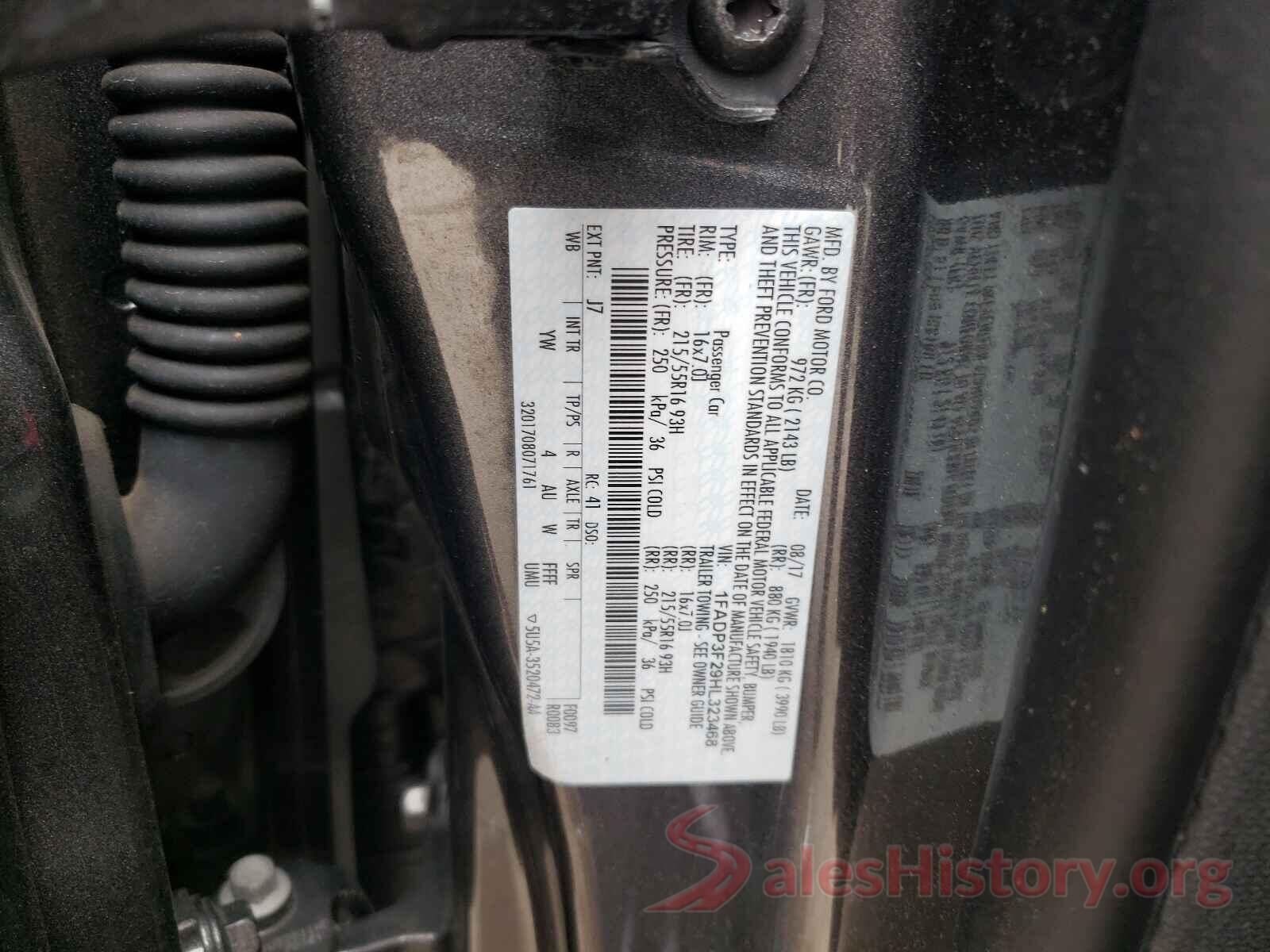 1FADP3F29HL323468 2017 FORD FOCUS