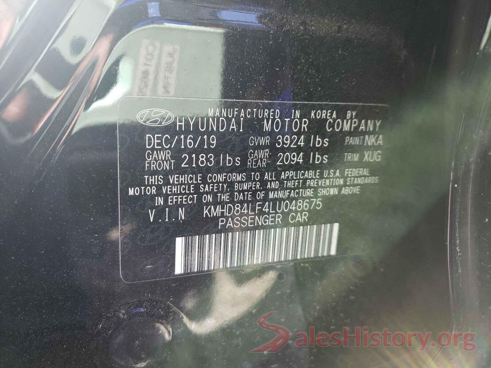 KMHD84LF4LU048675 2020 HYUNDAI ELANTRA