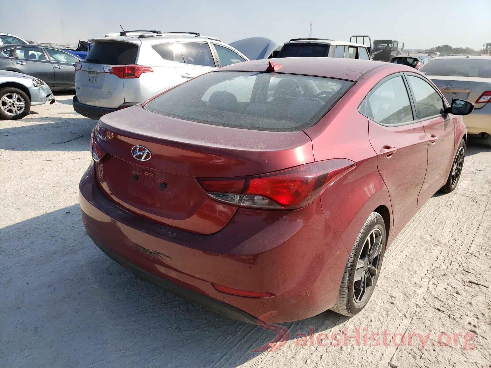 5NPDH4AEXGH754158 2016 HYUNDAI ELANTRA