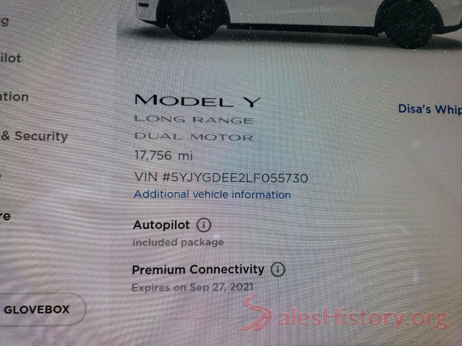 5YJYGDEE2LF055730 2020 TESLA MODEL Y