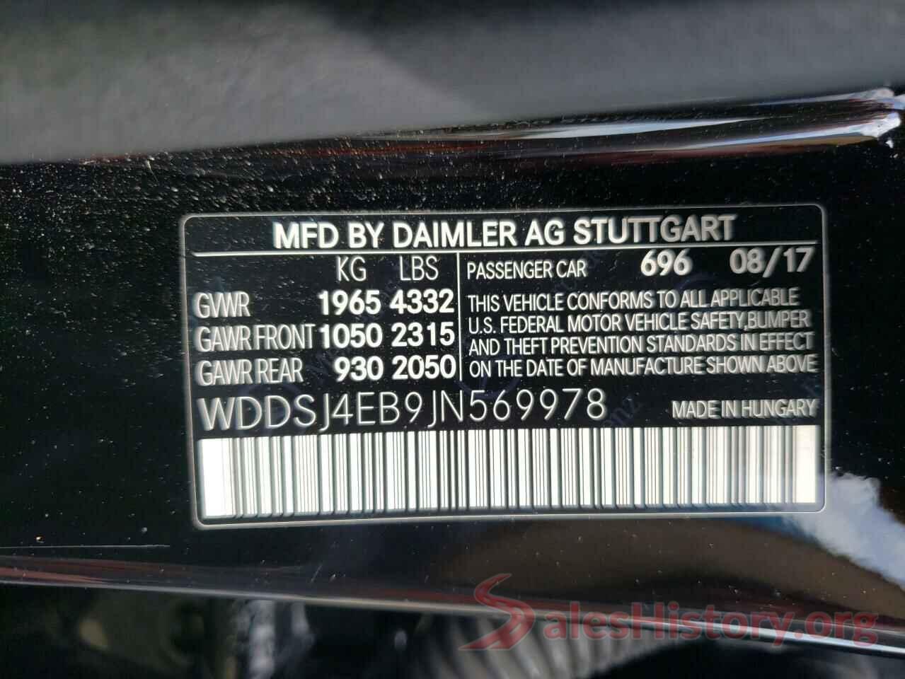 WDDSJ4EB9JN569978 2018 MERCEDES-BENZ CLA-CLASS