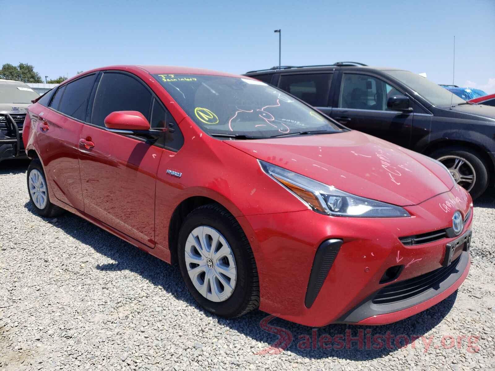 JTDKARFU6K3070401 2019 TOYOTA PRIUS