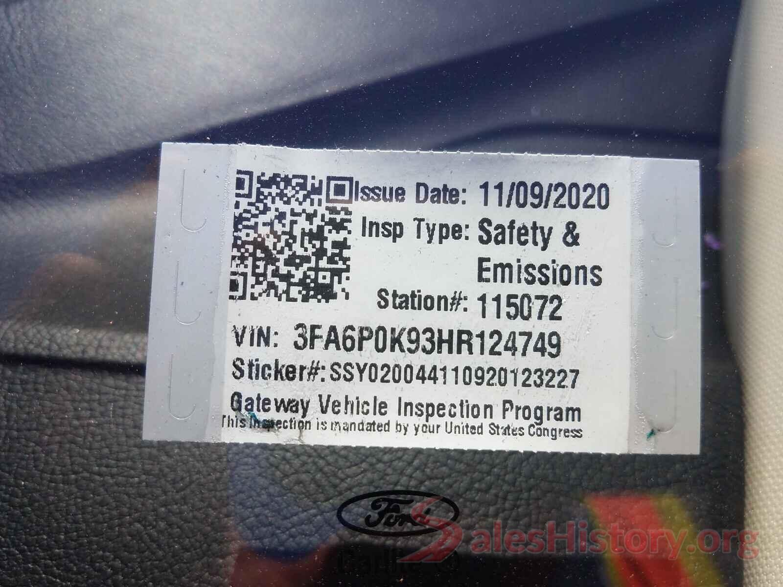 3FA6P0K93HR124749 2017 FORD FUSION