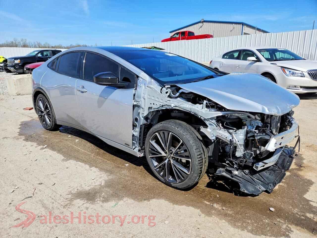 2024 TOYOTA PRIUS VIN JTDADABU3R3014727, rear 3/4 view