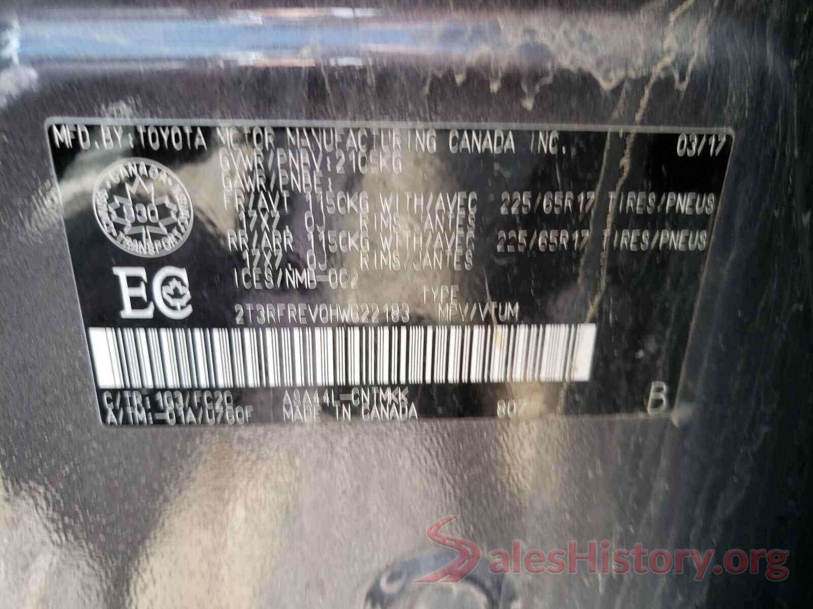 2T3RFREV0HW622183 2017 TOYOTA RAV4