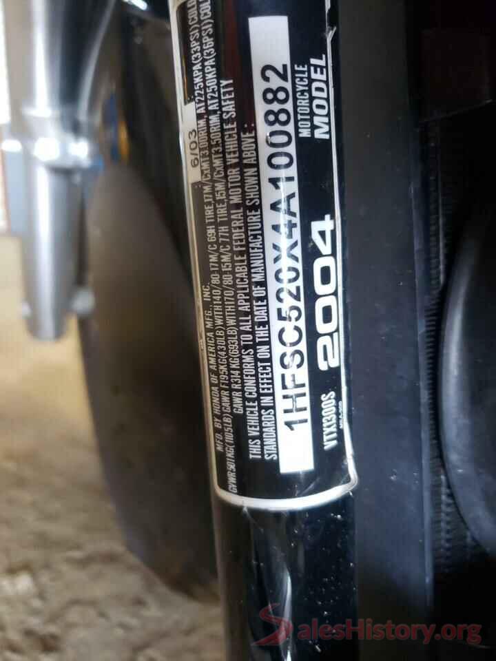 1HFSC520X4A100882 2004 HONDA VT CYCLE