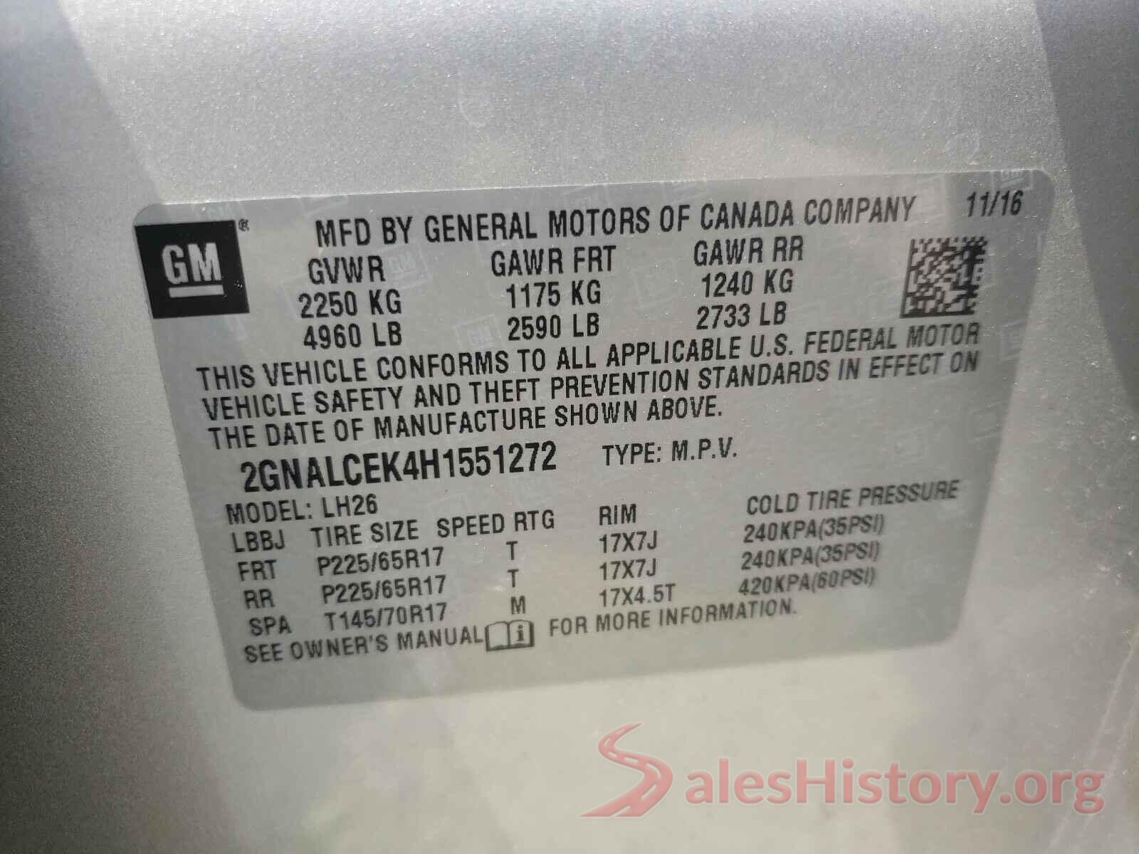 2GNALCEK4H1551272 2017 CHEVROLET EQUINOX