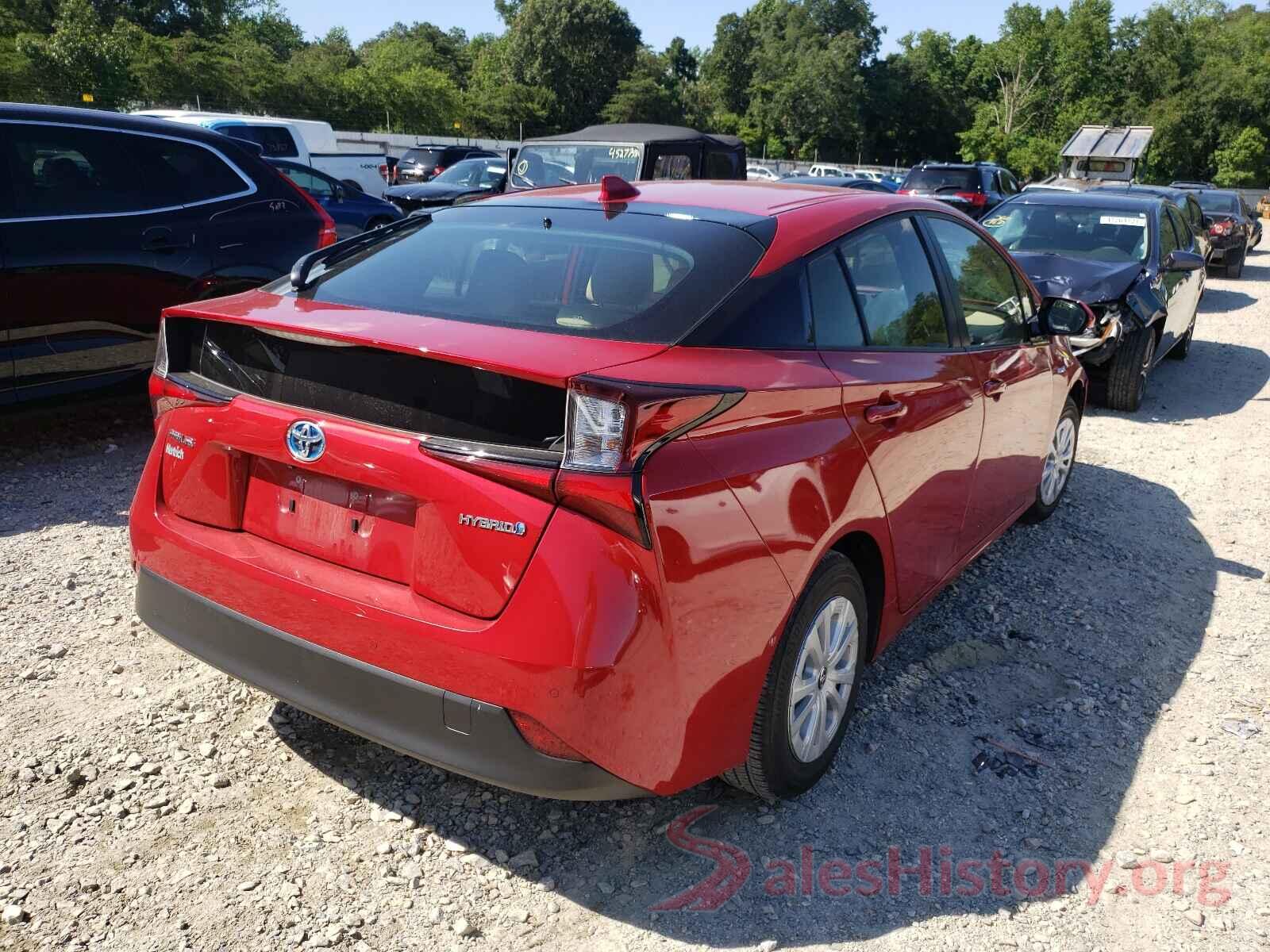 JTDKARFU7K3076675 2019 TOYOTA PRIUS