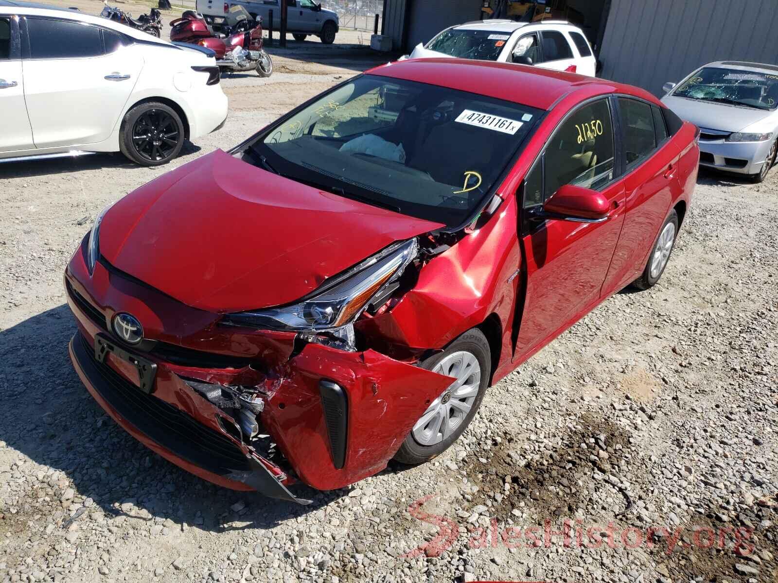 JTDKARFU7K3076675 2019 TOYOTA PRIUS