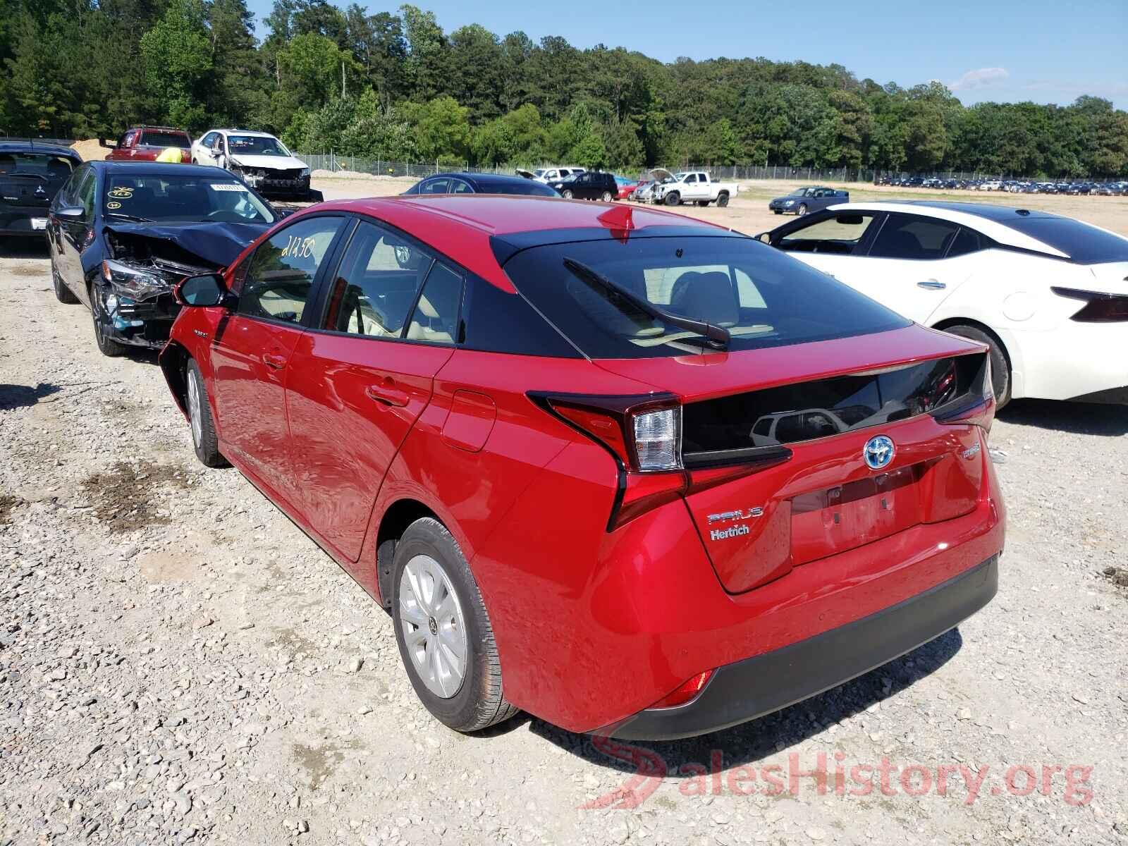 JTDKARFU7K3076675 2019 TOYOTA PRIUS